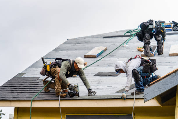 Professional Gutter Installation technician working in Carnegie, OK